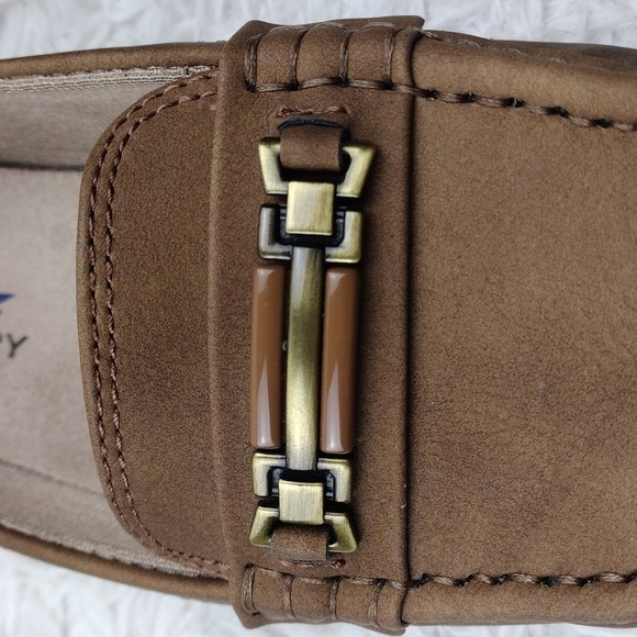 Life Stride Velocity Tan Faux Leather Almond Toe Low Wedged Heel Slip On Loafer - Picture 12 of 16